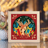 Cute Reindeer - Paper Cut Light Box File - Cricut File - 8x8 inches - LightBoxGoodMan - LightboxGoodman