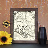 Cycling - Paper Cutting Light Box - LightBoxGoodman - LightboxGoodman