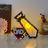 Dad And Son - Tie Shaped Papercut Lightbox File - 9x7.4" - Cricut File - LightBoxGoodMan - LightboxGoodman