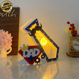 Dad And Son - Tie Shaped Papercut Lightbox File - 9x7.4" - Cricut File - LightBoxGoodMan - LightboxGoodman