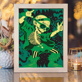 Dancing Skeleton – Paper Cut Light Box File - Cricut File - 20x26cm - LightBoxGoodMan - LightboxGoodman