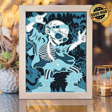 Dancing Skeleton – Paper Cut Light Box File - Cricut File - 20x26cm - LightBoxGoodMan - LightboxGoodman