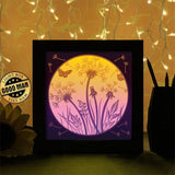 Dandelions - Paper Cutting Light Box - LightBoxGoodman - LightboxGoodman