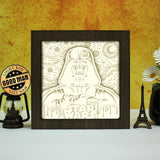 Darth Vader Starry Night – Paper Cut Light Box File - Cricut File - 20x20cm - LightBoxGoodMan - LightboxGoodman