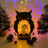 Death - Paper Cut Owl Light Box File - Cricut File - 25x20 cm - LightBoxGoodMan