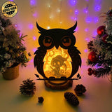 Death - Paper Cut Owl Light Box File - Cricut File - 25x20 cm - LightBoxGoodMan - LightboxGoodman