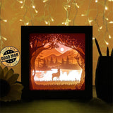 Deer 2 - Paper Cutting Light Box - LightBoxGoodman - LightboxGoodman