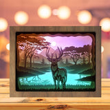 Deer 3 - Paper Cutting Light Box - LightBoxGoodman - LightboxGoodman