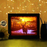 Deer 3 - Paper Cutting Light Box - LightBoxGoodman - LightboxGoodman