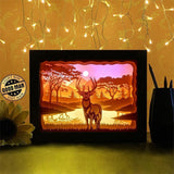 Deer 3 - Paper Cutting Light Box - LightBoxGoodman - LightboxGoodman