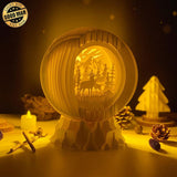 Deer - 3D Pop-up Light Box Globe File - Cricut File - LightBoxGoodMan - LightboxGoodman