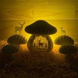 Deer - 3D Pop-up Light Box Mushroom File - Cricut File - LightBoxGoodMan - LightboxGoodman