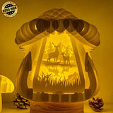 Deer - 3D Pop-up Light Box Mushroom File - Cricut File - LightBoxGoodMan - LightboxGoodman