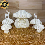 Deer - 3D Pop-up Light Box Mushroom File - Cricut File - LightBoxGoodMan - LightboxGoodman