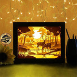 Deer 4 - Paper Cutting Light Box - LightBoxGoodman - LightboxGoodman