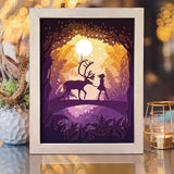 Deer 7 – Paper Cut Light Box File - Cricut File - 8x10 inches - LightBoxGoodMan