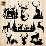 Deer - Cricut File - Svg, Png, Dxf, Eps - LightBoxGoodMan - LightboxGoodman