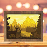 Deer In The Forest 2 - Paper Cutting Light Box - LightBoxGoodman