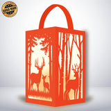 Deer - Paper Cut Lantern File - Cricut File - 10x16cm - LightBoxGoodMan - LightboxGoodman