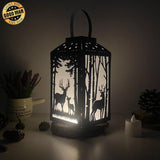 Deer - Paper Cut Lantern File - Cricut File - 10x20cm - LightBoxGoodMan - LightboxGoodman