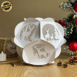 Deer - Pentagon 3D Lantern File - Cricut File - LightBoxGoodMan - LightboxGoodman