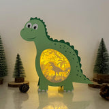 Dinosaurs 1 - Dinosaur Papercut Lightbox File - 7.7x8" - Cricut File - LightBoxGoodMan - LightboxGoodman