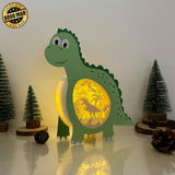 Dinosaurs 1 - Dinosaur Papercut Lightbox File - 7.7x8" - Cricut File - LightBoxGoodMan - LightboxGoodman