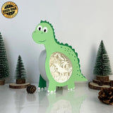 Dinosaurs 1 - Dinosaur Papercut Lightbox File - 7.7x8" - Cricut File - LightBoxGoodMan - LightboxGoodman