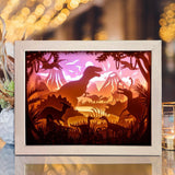 Dinosaurs 1 – Paper Cut Light Box File - Cricut File - 8x10 inches - LightBoxGoodMan