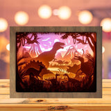 Dinosaurs 1 - Paper Cutting Light Box - LightBoxGoodman - LightboxGoodman