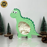 Dinosaurs 2 - Dinosaur Papercut Lightbox File - 7.7x8" - Cricut File - LightBoxGoodMan - LightboxGoodman