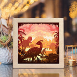 Dinosaurs 2 – Paper Cut Light Box File - Cricut File - 8x8 inches - LightBoxGoodMan