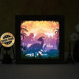 Dinosaurs 2 – Paper Cut Light Box File - Cricut File - 8x8 inches - LightBoxGoodMan - LightboxGoodman