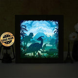 Dinosaurs 2 – Paper Cut Light Box File - Cricut File - 8x8 inches - LightBoxGoodMan - LightboxGoodman