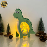 Dinosaurs 3 - Dinosaur Papercut Lightbox File - 7.7x8" - Cricut File - LightBoxGoodMan - LightboxGoodman