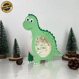 Dinosaurs 3 - Dinosaur Papercut Lightbox File - 7.7x8" - Cricut File - LightBoxGoodMan - LightboxGoodman