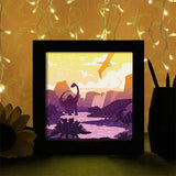 Dinosaurs 3 - Paper Cutting Light Box - LightBoxGoodman - LightboxGoodman