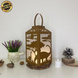 Dinosaurs - Paper Cut Lantern File - Cricut File - 10x20cm - LightBoxGoodMan - LightboxGoodman