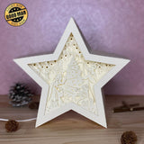 Disney Princess Christmas - Paper Cut Star Light Box File - Cricut File - 20x21cm - LightBoxGoodMan - LightboxGoodman