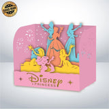 Disney Princess - Paper Cut Mini-Showcase File - Cricut File - 10x12cm - LightBoxGoodMan - LightboxGoodman