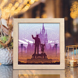 Disneyland Square – Paper Cut Light Box File - Cricut File - 8x8 Inches - LightBoxGoodMan