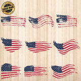 Distressed American Flag - Cricut File - Svg, Png, Dxf, Eps - LightBoxGoodMan - LightboxGoodman