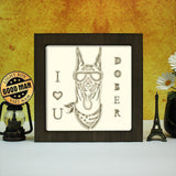 Dobermann – Paper Cut Light Box File - Cricut File - 8x8 inches - LightBoxGoodMan - LightboxGoodman