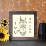 Dobermann - Paper Cutting Light Box - LightBoxGoodman - LightboxGoodman