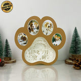 Dog Memorial - Paw-shaped Papercut Lightbox File - 7.6x8" - Cricut File - LightBoxGoodMan - LightboxGoodman