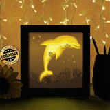 Dolphin 2 - Paper Cutting Light Box - LightBoxGoodman - LightboxGoodman