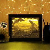 Dolphin - Paper Cutting Light Box - LightBoxGoodman - LightboxGoodman