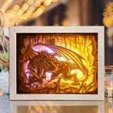 Dragon 3 - Paper Cut Light Box File - Cricut File - 8x10 inches - LightBoxGoodMan