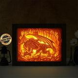 Dragon 3 - Paper Cut Light Box File - Cricut File - 8x10 inches - LightBoxGoodMan - LightboxGoodman