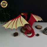 Dragon - 3D Dragon Lantern File -18x7.5" - Cricut File - LightBoxGoodMan - LightboxGoodman